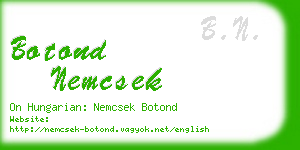 botond nemcsek business card